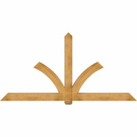 108"W x 54"H x 06"D x 6"F, 12/12 Pitch, Redmond Rough Sawn Timber Gable Bracket, Western Red Cedar