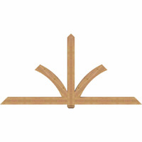 108"W x 54"H x 5 1/2"D x 5 1/2"F, 12/12 Pitch, Redmond Smooth Timber Gable Bracket, Western Red Cedar