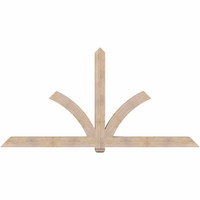 108"W x 54"H x 5 1/2"D x 5 1/2"F, 12/12 Pitch, Redmond Smooth Timber Gable Bracket, Douglas Fir
