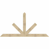 108"W x 54"H x 06"D x 6"F, 12/12 Pitch, Saratoga Rough Sawn Timber Gable Bracket, Douglas Fir