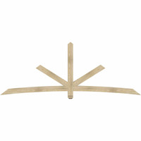 108"W x 40"H x 04"D x 4"F, 09/12 Pitch, Alberta Rough Sawn Timber Gable Bracket, Douglas Fir