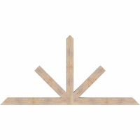 108"W x 54"H x 5 1/2"D x 5 1/2"F, 12/12 Pitch, Saratoga Smooth Timber Gable Bracket, Douglas Fir