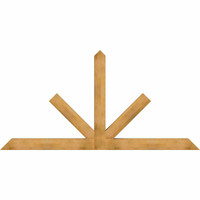108"W x 54"H x 06"D x 6"F, 12/12 Pitch, Saratoga Rough Sawn Timber Gable Bracket, Western Red Cedar