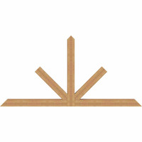108"W x 54"H x 5 1/2"D x 5 1/2"F, 12/12 Pitch, Saratoga Smooth Timber Gable Bracket, Western Red Cedar