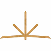 108"W x 58"H x 04"D x 4"F, 13/12 Pitch, Alberta Rough Sawn Timber Gable Bracket, Western Red Cedar