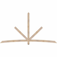 108"W x 58"H x 3 1/2"D x 3 1/2"F, 13/12 Pitch, Alberta Smooth Timber Gable Bracket, Douglas Fir