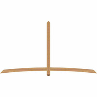 108"W x 58"H x 3 1/2"D x 3 1/2"F, 13/12 Pitch, Bellingham Smooth Timber Gable Bracket, Western Red Cedar