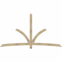 108"W x 58"H x 04"D x 4"F, 13/12 Pitch, Davenport Rough Sawn Timber Gable Bracket, Douglas Fir