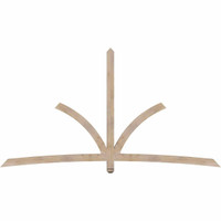108"W x 58"H x 3 1/2"D x 3 1/2"F, 13/12 Pitch, Davenport Smooth Timber Gable Bracket, Douglas Fir
