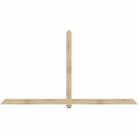 108"W x 58"H x 04"D x 4"F, 13/12 Pitch, Eugene Rough Sawn Timber Gable Bracket, Douglas Fir