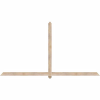 108"W x 58"H x 3 1/2"D x 3 1/2"F, 13/12 Pitch, Eugene Smooth Timber Gable Bracket, Douglas Fir