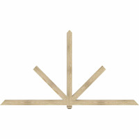 108"W x 58"H x 04"D x 4"F, 13/12 Pitch, Kennewick Rough Sawn Timber Gable Bracket, Douglas Fir