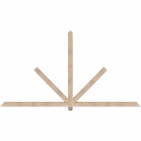 108"W x 58"H x 3 1/2"D x 3 1/2"F, 13/12 Pitch, Kennewick Smooth Timber Gable Bracket, Douglas Fir