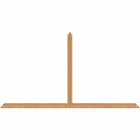 108"W x 58"H x 3 1/2"D x 3 1/2"F, 13/12 Pitch, Portland Smooth Timber Gable Bracket, Western Red Cedar