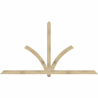 108"W x 58"H x 04"D x 4"F, 13/12 Pitch, Redmond Rough Sawn Timber Gable Bracket, Douglas Fir