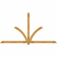 108"W x 58"H x 04"D x 4"F, 13/12 Pitch, Redmond Rough Sawn Timber Gable Bracket, Western Red Cedar