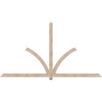 108"W x 58"H x 3 1/2"D x 3 1/2"F, 13/12 Pitch, Redmond Smooth Timber Gable Bracket, Douglas Fir