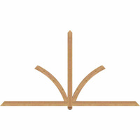 108"W x 58"H x 3 1/2"D x 3 1/2"F, 13/12 Pitch, Redmond Smooth Timber Gable Bracket, Western Red Cedar