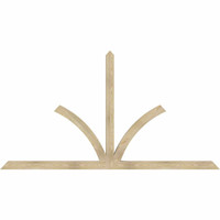 108"W x 58"H x 04"D x 4"F, 13/12 Pitch, Richland Rough Sawn Timber Gable Bracket, Douglas Fir