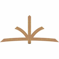108"W x 49"H x 3 1/2"D x 5 1/2"F, 11/12 Pitch, Davenport Smooth Timber Gable Bracket, Western Red Cedar