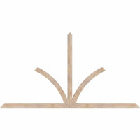 108"W x 58"H x 3 1/2"D x 3 1/2"F, 13/12 Pitch, Richland Smooth Timber Gable Bracket, Douglas Fir