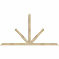 108"W x 58"H x 04"D x 4"F, 13/12 Pitch, Saratoga Rough Sawn Timber Gable Bracket, Douglas Fir