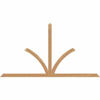 108"W x 58"H x 3 1/2"D x 3 1/2"F, 13/12 Pitch, Richland Smooth Timber Gable Bracket, Western Red Cedar