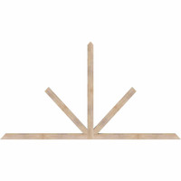 108"W x 58"H x 3 1/2"D x 3 1/2"F, 13/12 Pitch, Saratoga Smooth Timber Gable Bracket, Douglas Fir