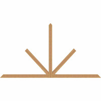 108"W x 58"H x 3 1/2"D x 3 1/2"F, 13/12 Pitch, Saratoga Smooth Timber Gable Bracket, Western Red Cedar