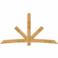 108"W x 58"H x 04"D x 6"F, 13/12 Pitch, Alberta Rough Sawn Timber Gable Bracket, Western Red Cedar