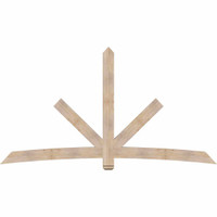 108"W x 58"H x 3 1/2"D x 5 1/2"F, 13/12 Pitch, Alberta Smooth Timber Gable Bracket, Douglas Fir