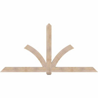 108"W x 54"H x 3 1/2"D x 5 1/2"F, 12/12 Pitch, Redmond Smooth Timber Gable Bracket, Douglas Fir