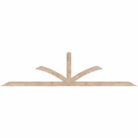 108"W x 27"H x 3 1/2"D x 3 1/2"F, 06/12 Pitch, Richland Smooth Timber Gable Bracket, Douglas Fir
