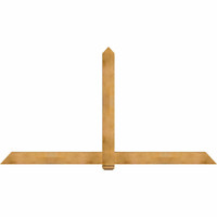 108"W x 58"H x 04"D x 6"F, 13/12 Pitch, Eugene Rough Sawn Timber Gable Bracket, Western Red Cedar