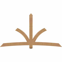 108"W x 58"H x 3 1/2"D x 5 1/2"F, 13/12 Pitch, Davenport Smooth Timber Gable Bracket, Western Red Cedar