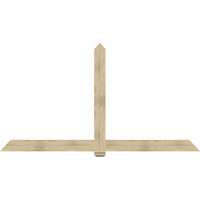 108"W x 58"H x 04"D x 6"F, 13/12 Pitch, Eugene Rough Sawn Timber Gable Bracket, Douglas Fir