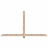 108"W x 58"H x 3 1/2"D x 5 1/2"F, 13/12 Pitch, Eugene Smooth Timber Gable Bracket, Douglas Fir