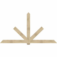 108"W x 58"H x 04"D x 6"F, 13/12 Pitch, Kennewick Rough Sawn Timber Gable Bracket, Douglas Fir
