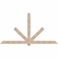 108"W x 58"H x 3 1/2"D x 5 1/2"F, 13/12 Pitch, Kennewick Smooth Timber Gable Bracket, Douglas Fir