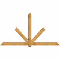 108"W x 58"H x 3 1/2"D x 5 1/2"F, 13/12 Pitch, Kennewick Smooth Timber Gable Bracket, Western Red Cedar