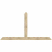 108"W x 58"H x 04"D x 6"F, 13/12 Pitch, Portland Rough Sawn Timber Gable Bracket, Douglas Fir