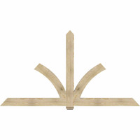 108"W x 58"H x 04"D x 6"F, 13/12 Pitch, Redmond Rough Sawn Timber Gable Bracket, Douglas Fir