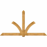 108"W x 58"H x 04"D x 6"F, 13/12 Pitch, Redmond Rough Sawn Timber Gable Bracket, Western Red Cedar