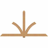 108"W x 58"H x 3 1/2"D x 5 1/2"F, 13/12 Pitch, Redmond Smooth Timber Gable Bracket, Western Red Cedar