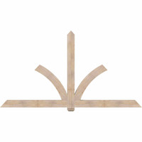 108"W x 58"H x 3 1/2"D x 5 1/2"F, 13/12 Pitch, Redmond Smooth Timber Gable Bracket, Douglas Fir