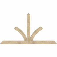 108"W x 58"H x 04"D x 6"F, 13/12 Pitch, Richland Rough Sawn Timber Gable Bracket, Douglas Fir
