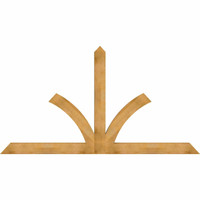 108"W x 58"H x 04"D x 6"F, 13/12 Pitch, Richland Rough Sawn Timber Gable Bracket, Western Red Cedar