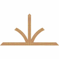 108"W x 58"H x 3 1/2"D x 5 1/2"F, 13/12 Pitch, Richland Smooth Timber Gable Bracket, Western Red Cedar