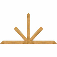 108"W x 58"H x 04"D x 6"F, 13/12 Pitch, Saratoga Rough Sawn Timber Gable Bracket, Western Red Cedar