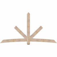 108"W x 58"H x 5 1/2"D x 5 1/2"F, 13/12 Pitch, Alberta Smooth Timber Gable Bracket, Douglas Fir